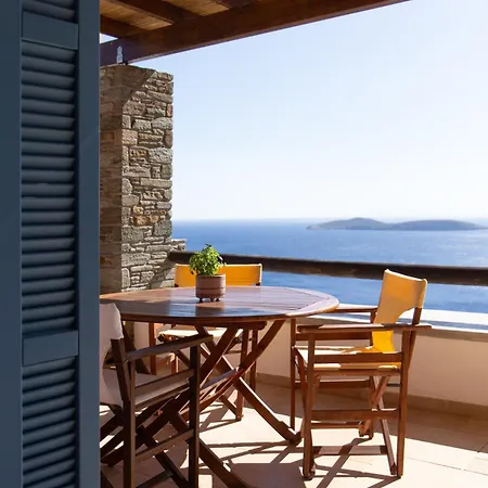 度假居 Sea & Sunset Terrace - Island House By Hostandros *