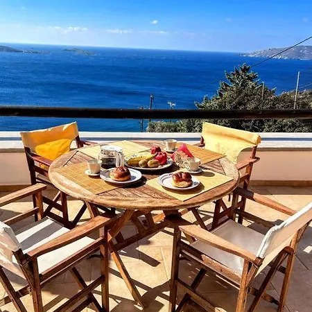 Sea & Sunset Terrace - Island House By Hostandros Batsi (Andros)