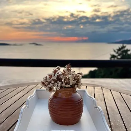 Sea & Sunset Terrace - Island House By Hostandros Μπατσί