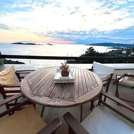 Sea & Sunset Terrace - Island House By Hostandros *