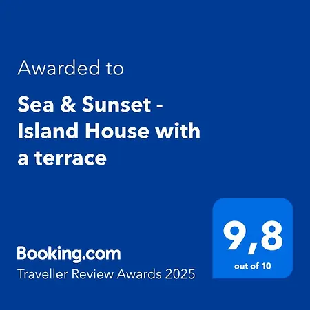 Sea & Sunset Terrace - Island House By Hostandros Batsi (Andros)